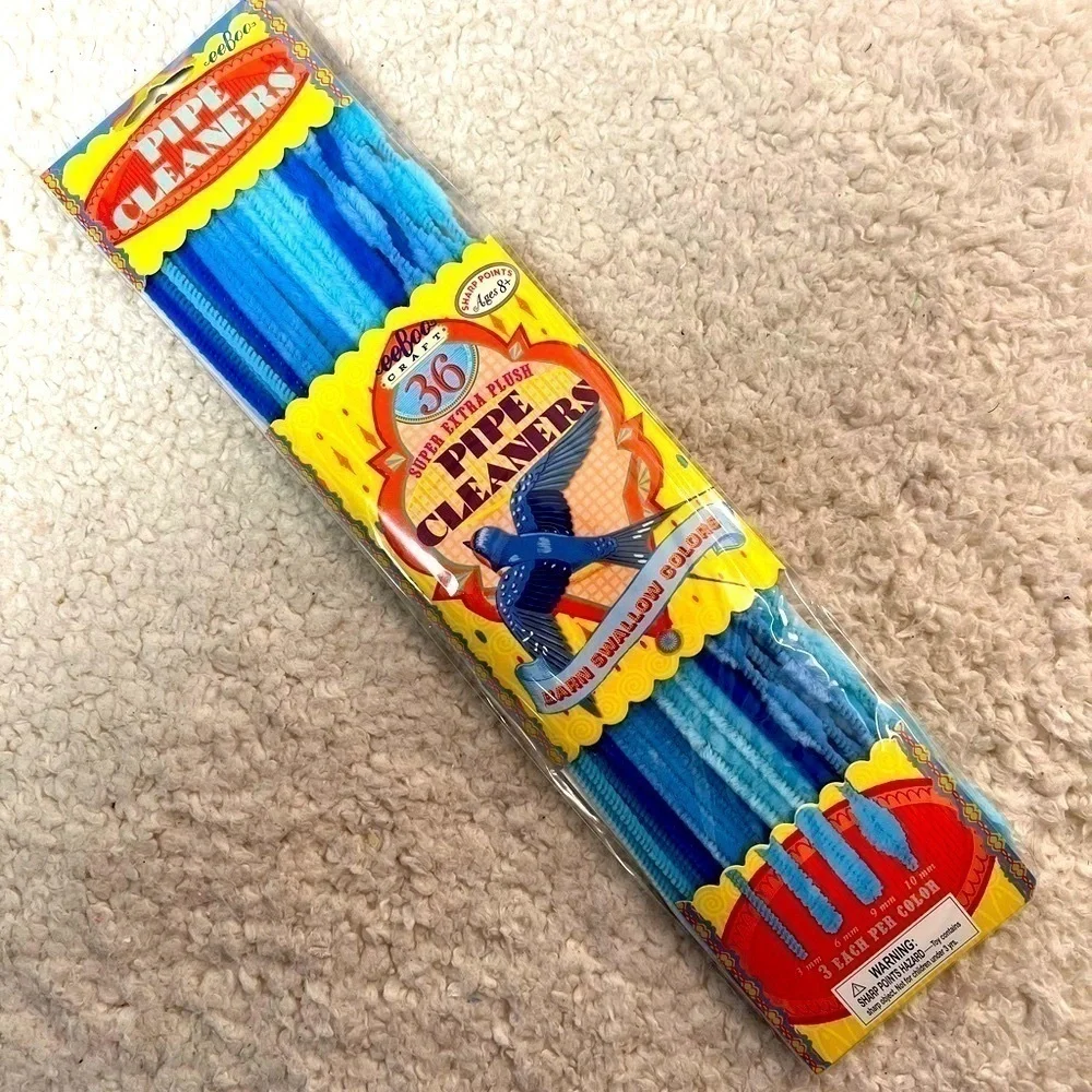 eeBoo Super, Extra Plush Chenille Stems | 108 Assorted Pieces